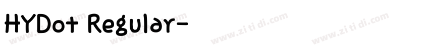HYDot Regular字体字体转换